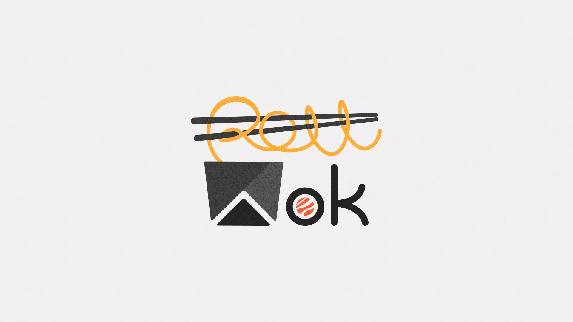 Разработка логотипа суши-бара «Roll Wok Club» в Стрежевом